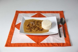 Seitan auf Currysauce